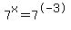 7%5Ex=7%5E-3