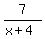 7+%2F%28+x%2B+4%29