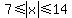 7+%3C=+abs%28x%29+%3C=+14