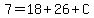 7+=+18%2B26%2BC