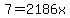 7+=+2186x
