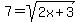 7+=+sqrt%282x%2B3%29