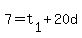 7+=+t%5B1%5D+%2B+20d