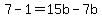7+-1+=+15b+-+7b