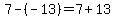 7-%28-13%29=7%2B13