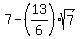7-%2813%2F6%29sqrt%287%29