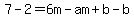 7-2=6m-am%2Bb-b