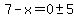 7-x=0+%2B-+5