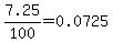 7.25%2F100=0.0725