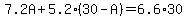 7.2A%2B5.2%2830-A%29=6.6%2A30
