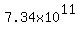 7.34x10%5E11