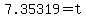 7.35319+=+t