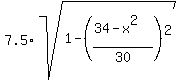 7.5%2Asqrt%281-%28%2834-x%5E2%29%2F30%29%5E2%29