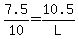 7.5%2F10+=+10.5%2FL