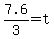 7.6%2F3=t
