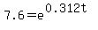 7.6+=+e%5E%280.312t%29
