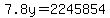 7.8y=2245854