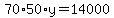 70%2A50%2Ay=14000