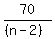 70%2F%28%28n-2%29%29