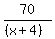 70%2F%28%28x%2B4%29%29