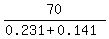 70%2F%280.231+%2B+0.141%29