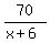 70%2F%28x+%2B6%29