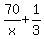 70%2Fx+%2B+1%2F3