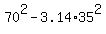 70%5E2+-+3.14%2A35%5E2