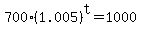 700%281.005%29%5Et+=+1000