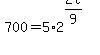 700=5%2A2%5E%282t%2F9%29
