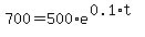 700=500%2Ae%5E%280.1%2At%29