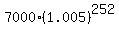 7000%281.005%29%5E252