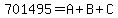 701495=A%2BB%2BC