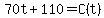 70t%2B110=C%28t%29