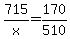 715%2Fx+=+170%2F510