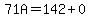 71A=142%2B0