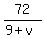 72%2F%289%2Bv%29