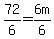 72%2F6=6m%2F6