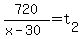 720%2F%28x-30%29=t%5B2%5D