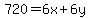 720=6x%2B6y