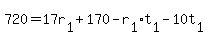 720+=+17r%5B1%5D+%2B+170+-+r%5B1%5Dt%5B1%5D+-+10t%5B1%5D