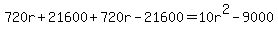 720r%2B21600%2B720r-21600=10r%5E2-9000