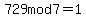 729mod7=%091