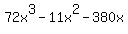 72x%5E3-11x%5E2-380x