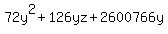 72y%5E2%2B126yz%2B2600766y