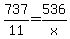737%2F11+=+536%2Fx