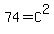 74+=+C%5E2