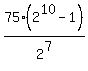 75%282%5E10-1%29%2F2%5E7