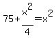 75%2Bx%5E2%2F4=x%5E2
