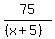 75%2F%28%28x%2B5%29%29